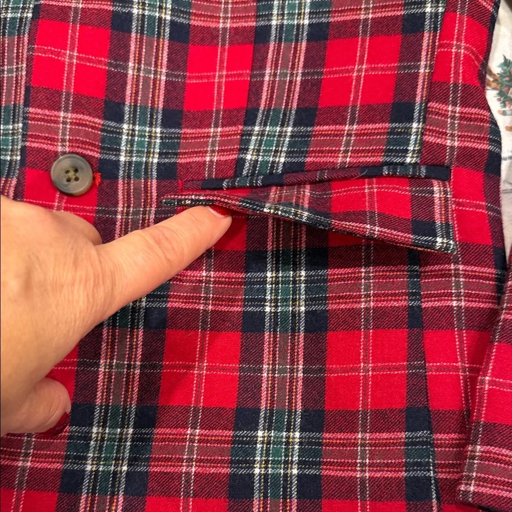Janie and Jack Classic Red and Black Plaid Blazer